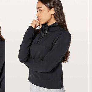 Lululemon | Tied To You Pullover Sweatshirt Lace Up Black